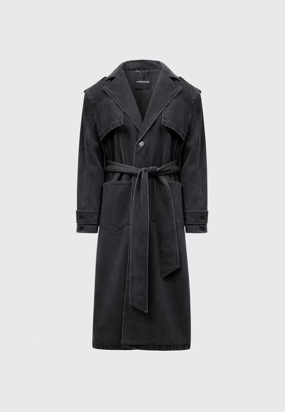 Manière De Voir Denim Trench Coat>Woman Jackets