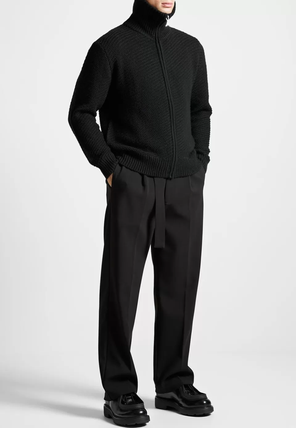 Manière De Voir Diagonal Knit Cardigan>Man Knitwear