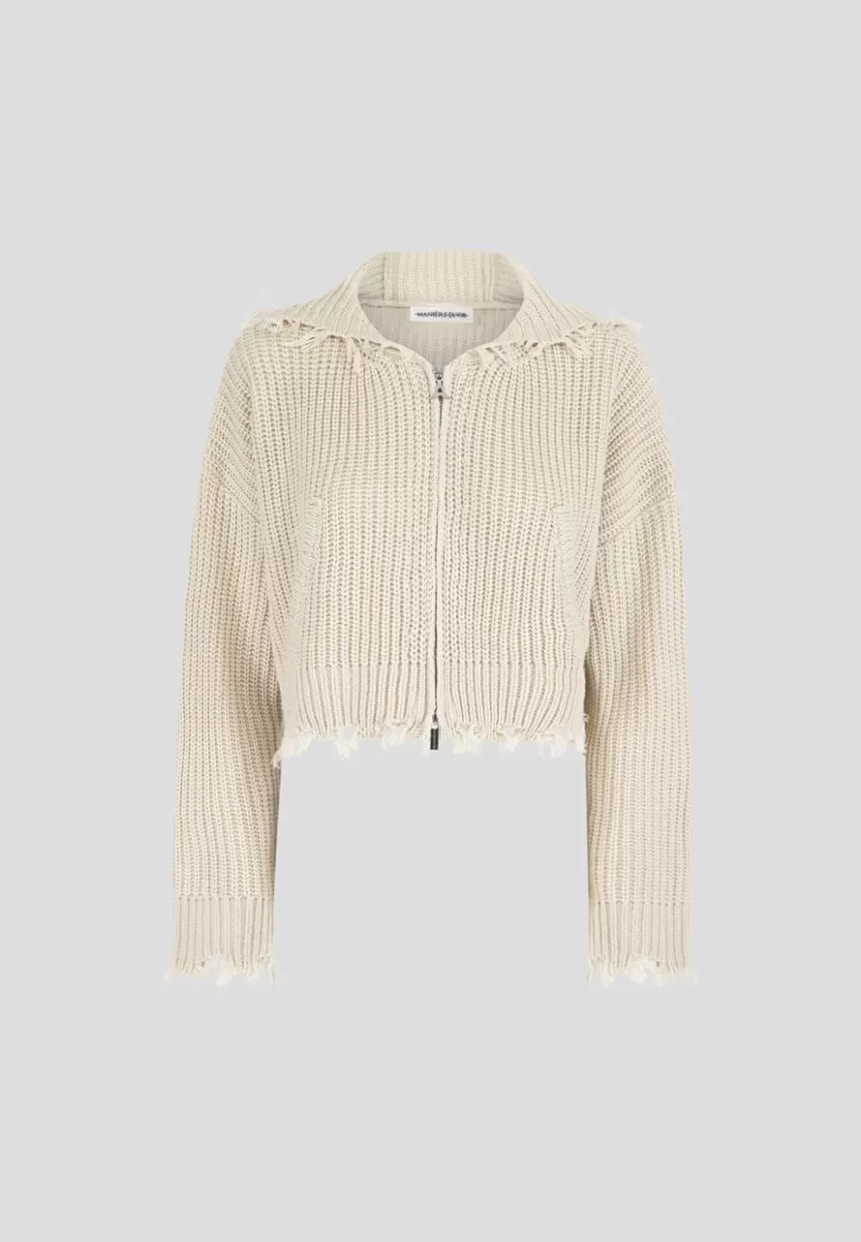 Manière De Voir Distressed Chunky Knit Hoodie>Woman Knitwear