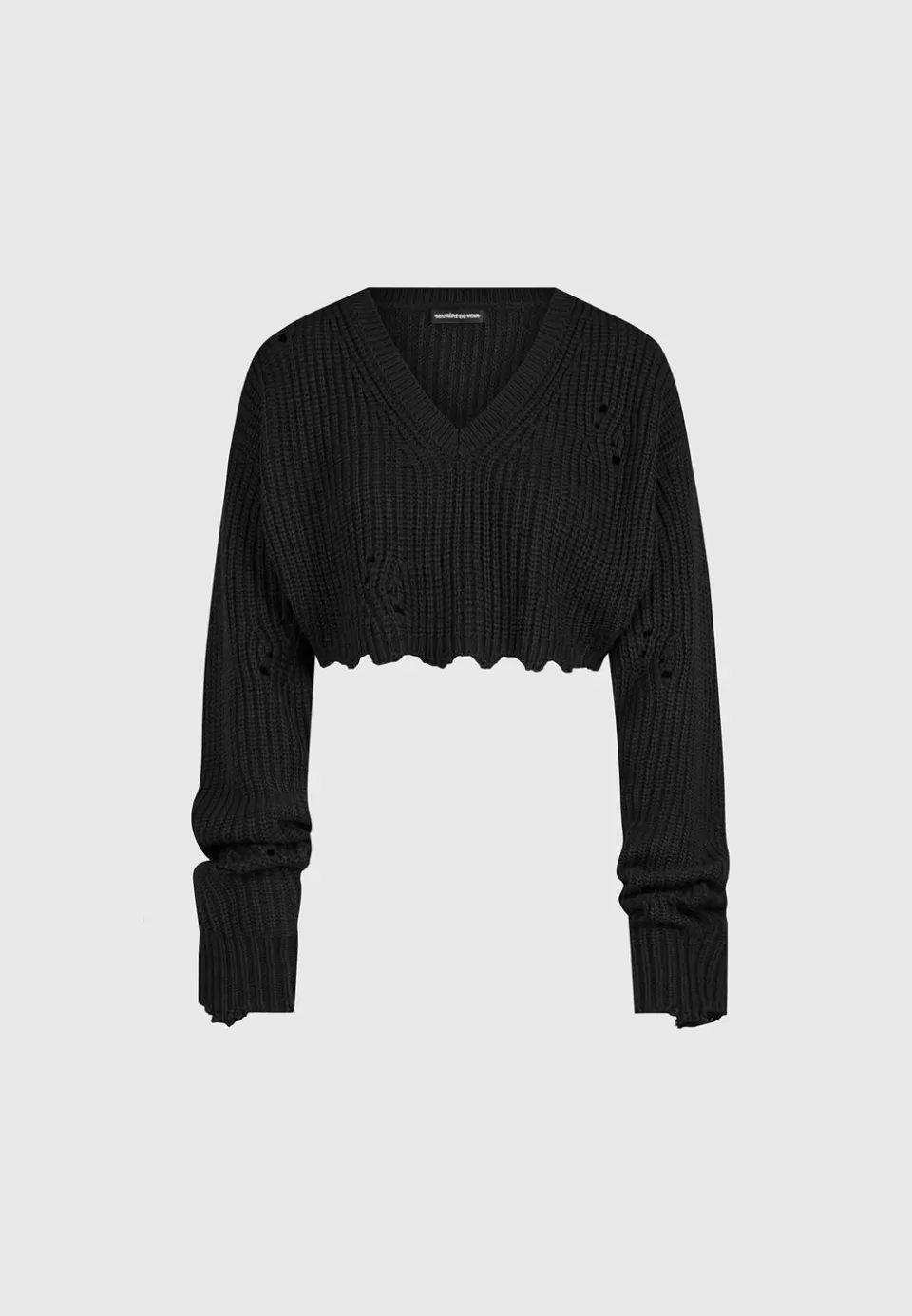Manière De Voir Distressed Knit Crop Jumper>Woman Jumpers & Hoodies