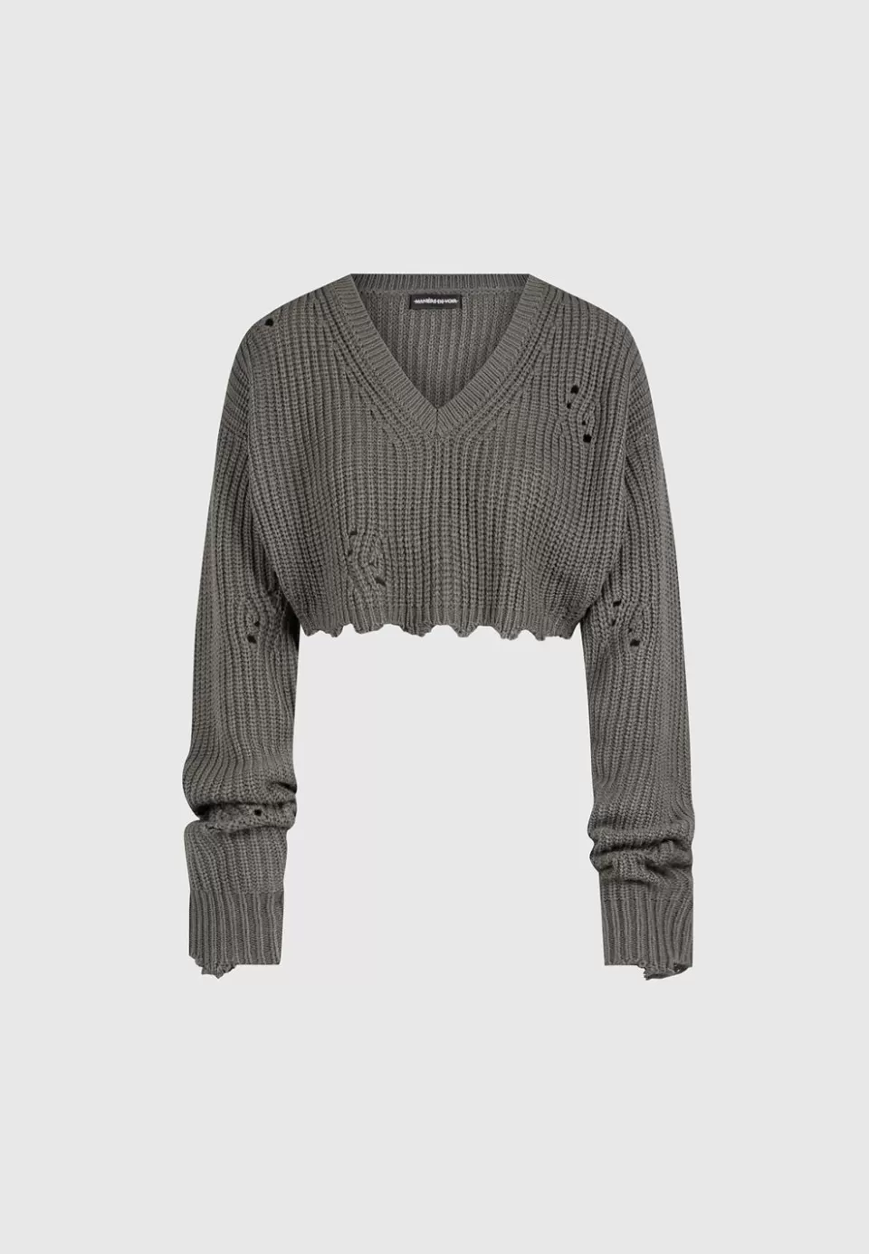 Manière De Voir Distressed Knit Crop Jumper>Woman Jumpers & Hoodies