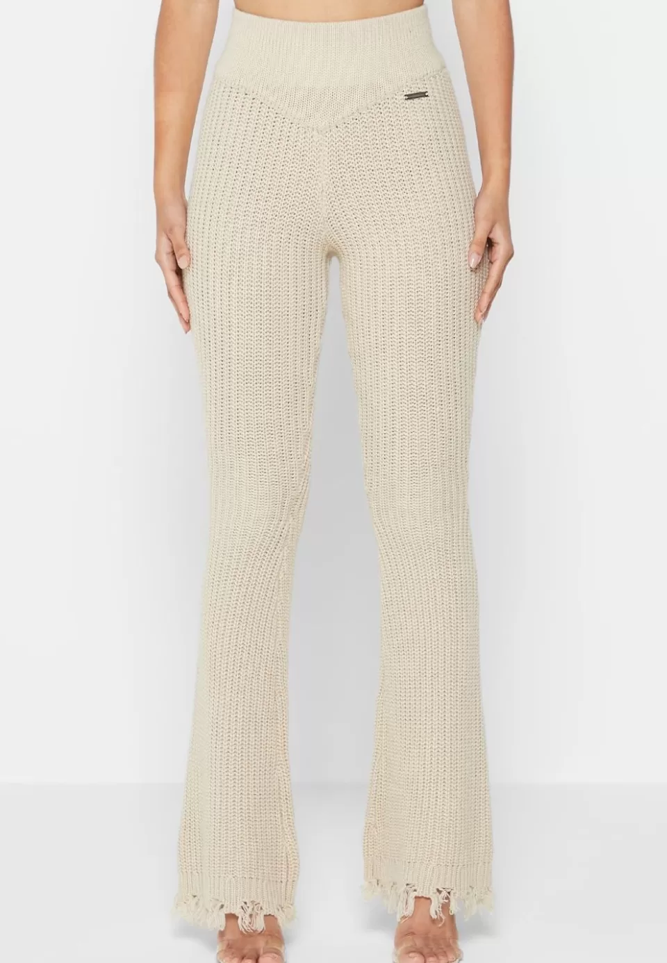 Manière De Voir Distressed Knitted Fit And Flare Leggings>Woman Leggings