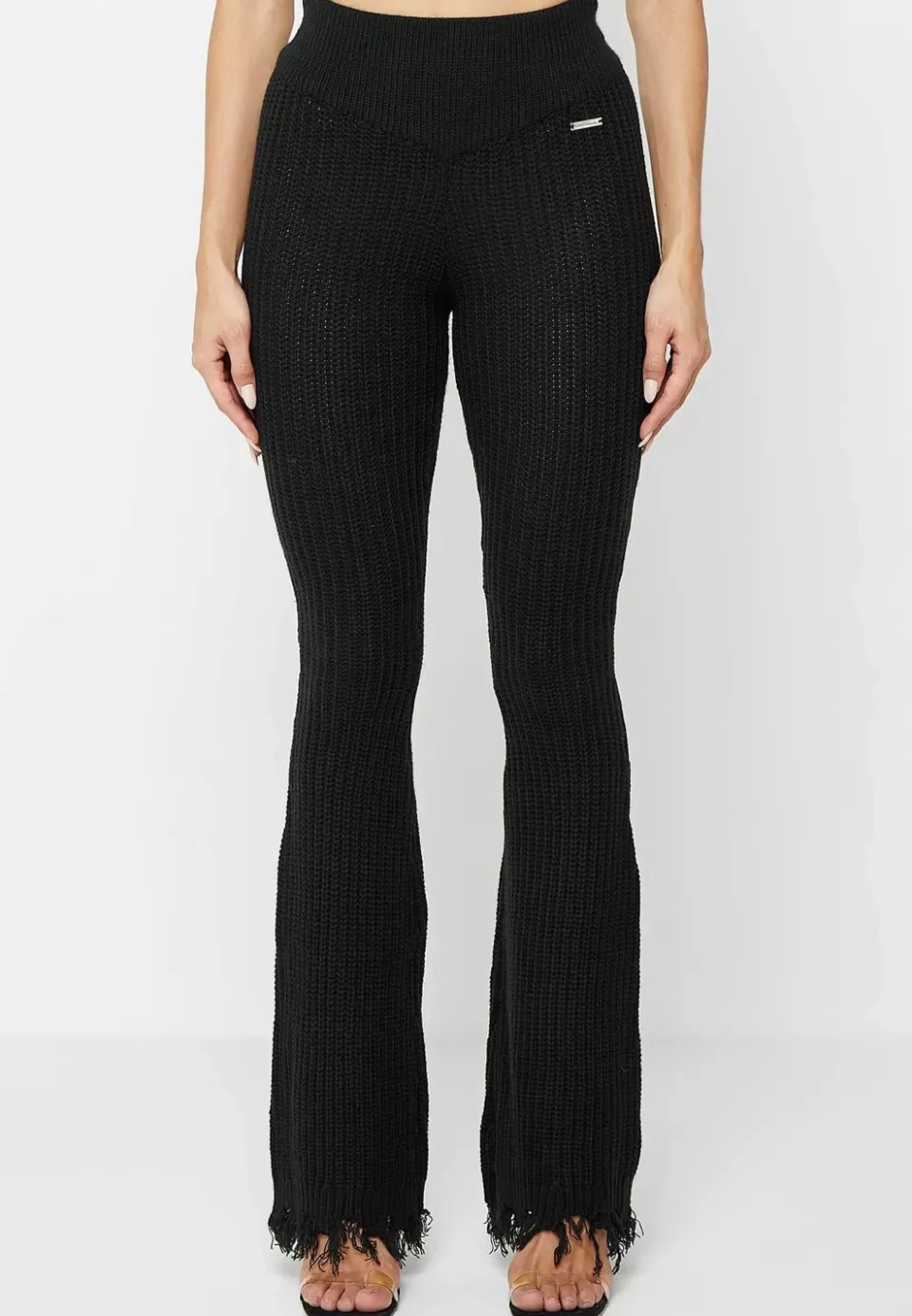 Manière De Voir Distressed Knitted Fit And Flare Leggings>Woman Leggings