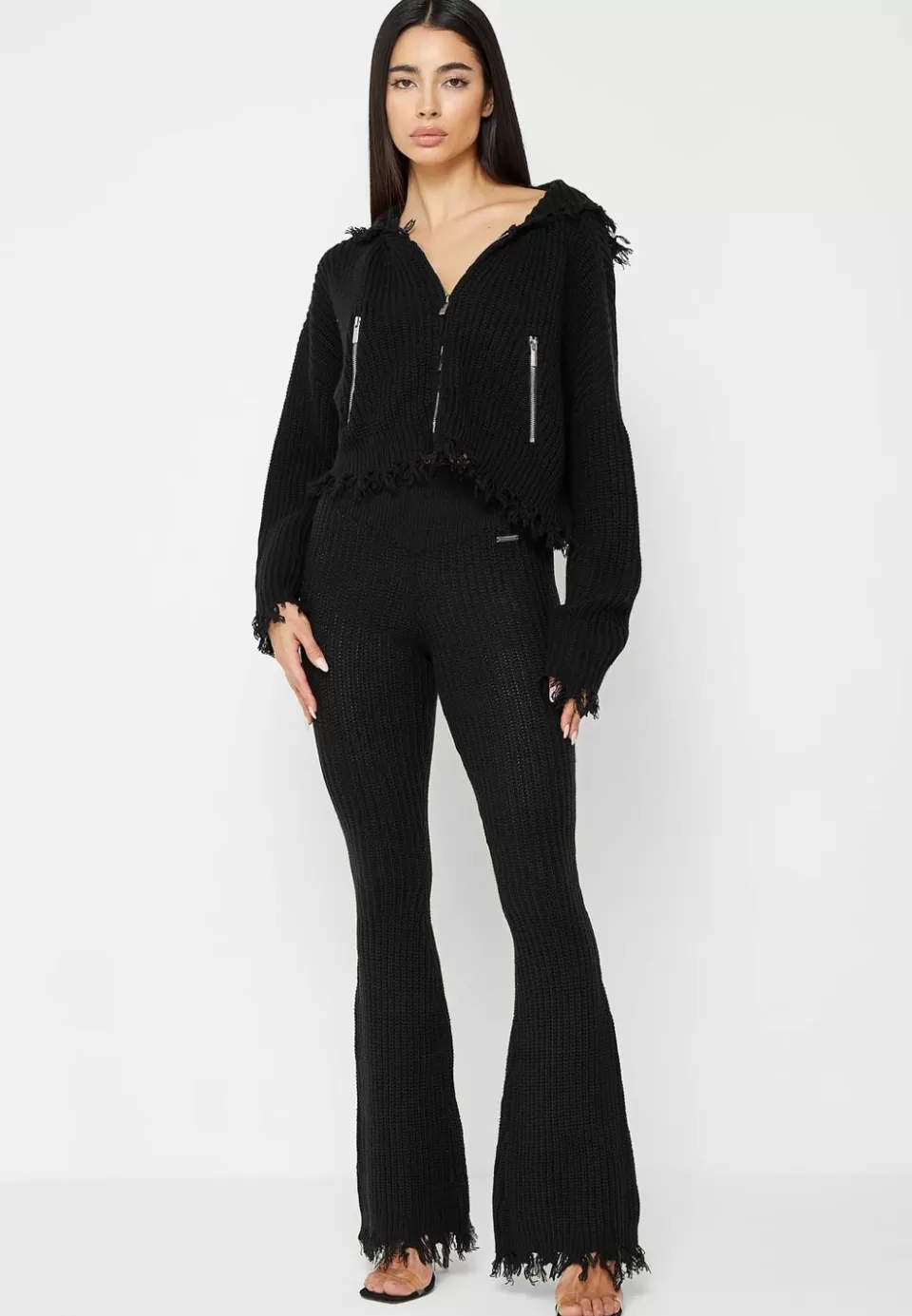 Manière De Voir Distressed Knitted Fit And Flare Leggings>Woman Leggings