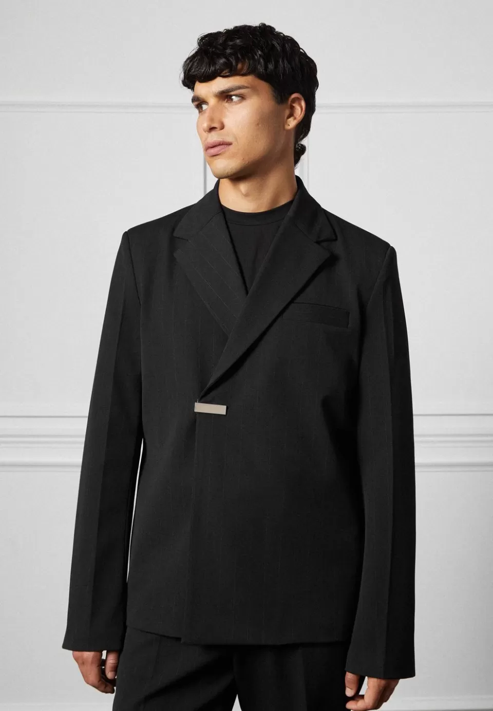 Manière De Voir Double Breasted Pinstripe Suit Jacket>Man Modern Tailoring