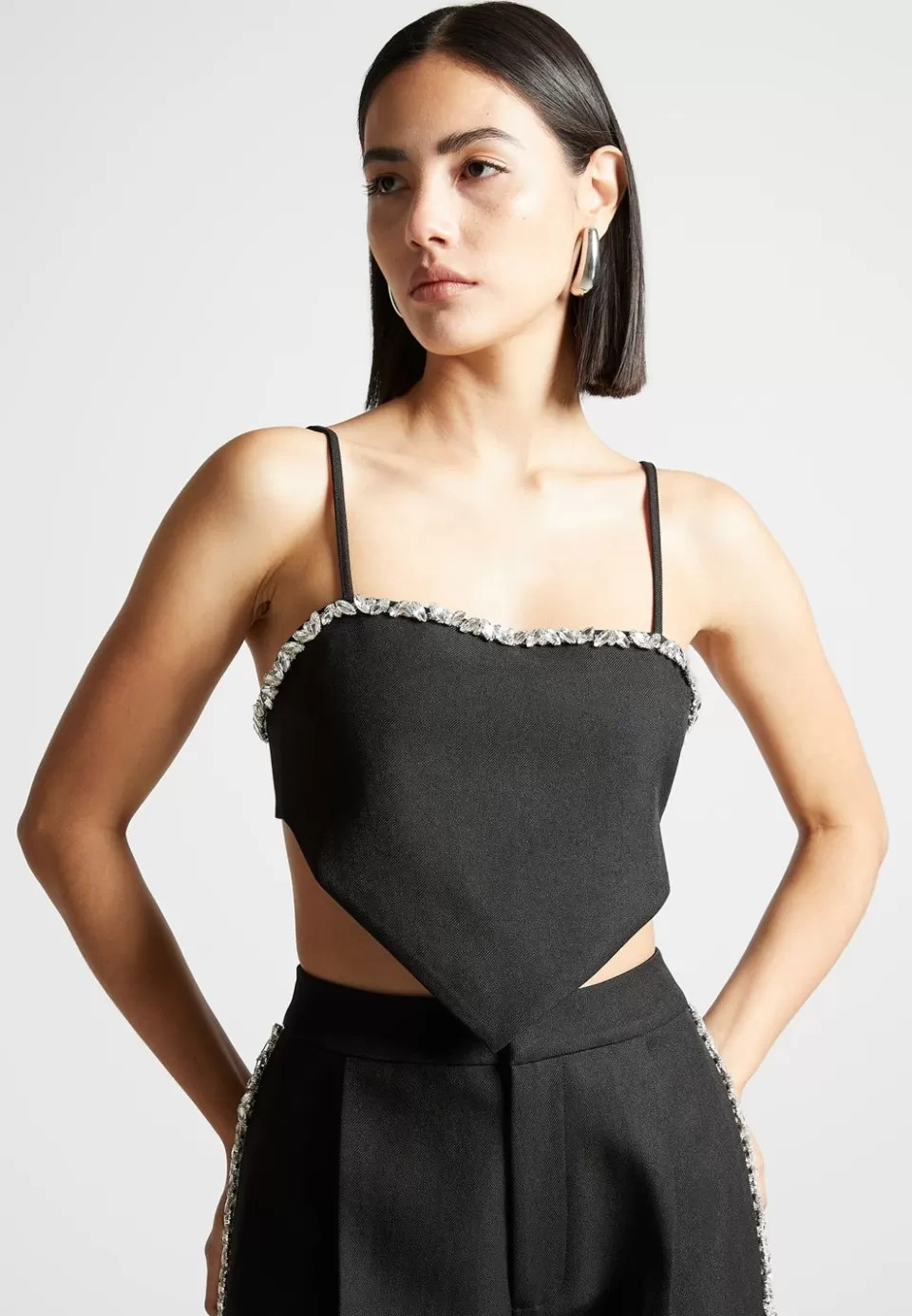 Manière De Voir Embellished Handkerchief Top>Woman Tops & T Shirts