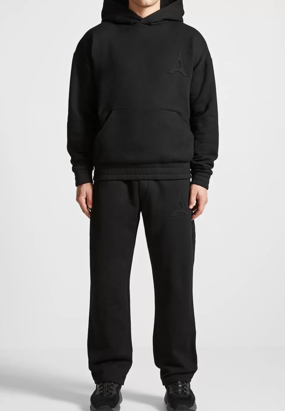 Manière De Voir Eternel 420Gsm Eiffel Embossed Hoodie>Man Casual Co-Ords