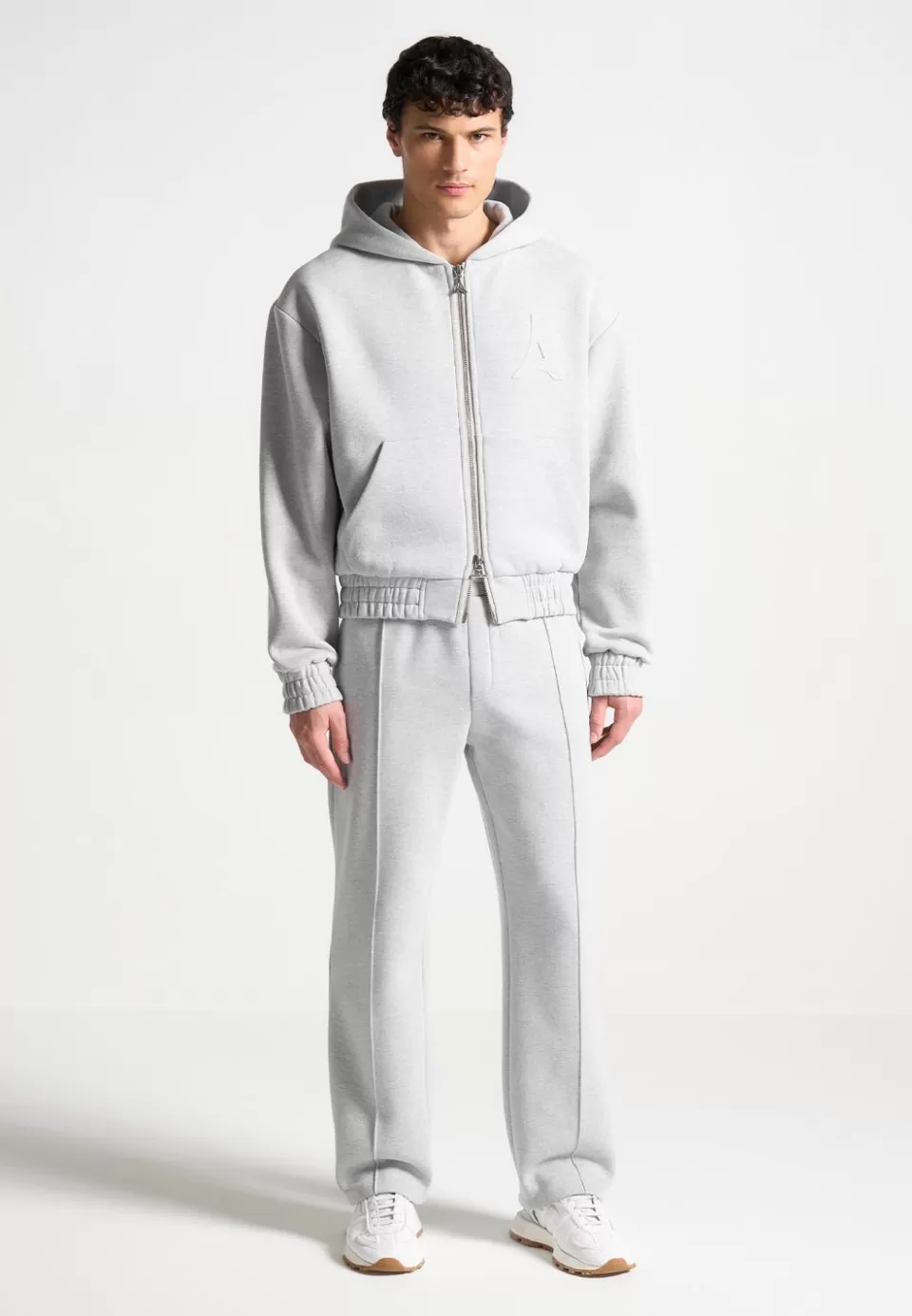 Manière De Voir Eternel 420Gsm Eiffel Embossed Zip Hoodie>Man Casual Co-Ords