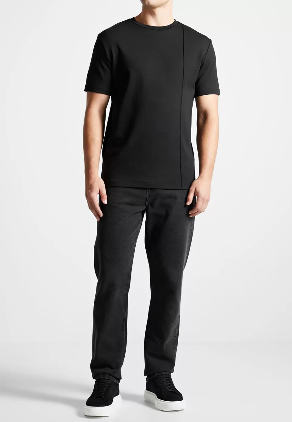 Manière De Voir Eternel Slim Fit Cotton T-Shirt With Pintuck>Man T-Shirts & Tops