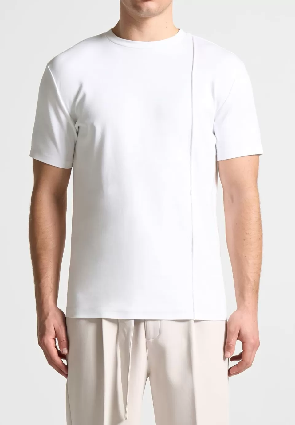Manière De Voir Eternel Slim Fit Cotton T-Shirt With Pintuck>Man T-Shirts & Tops