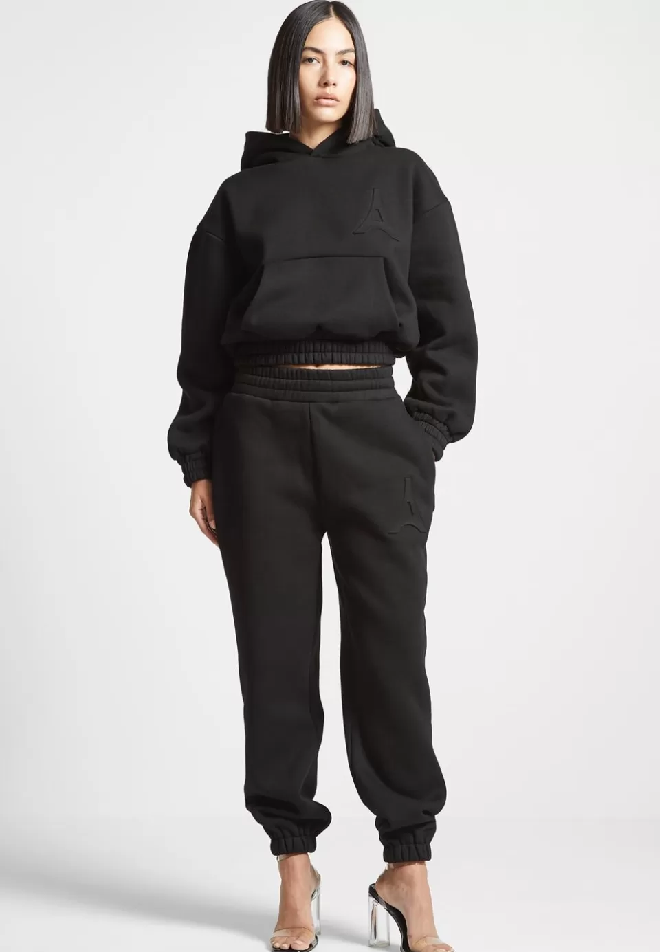 Manière De Voir Eternelle 420Gsm Eiffel Embossed Joggers>Woman Cargo Pants & Joggers