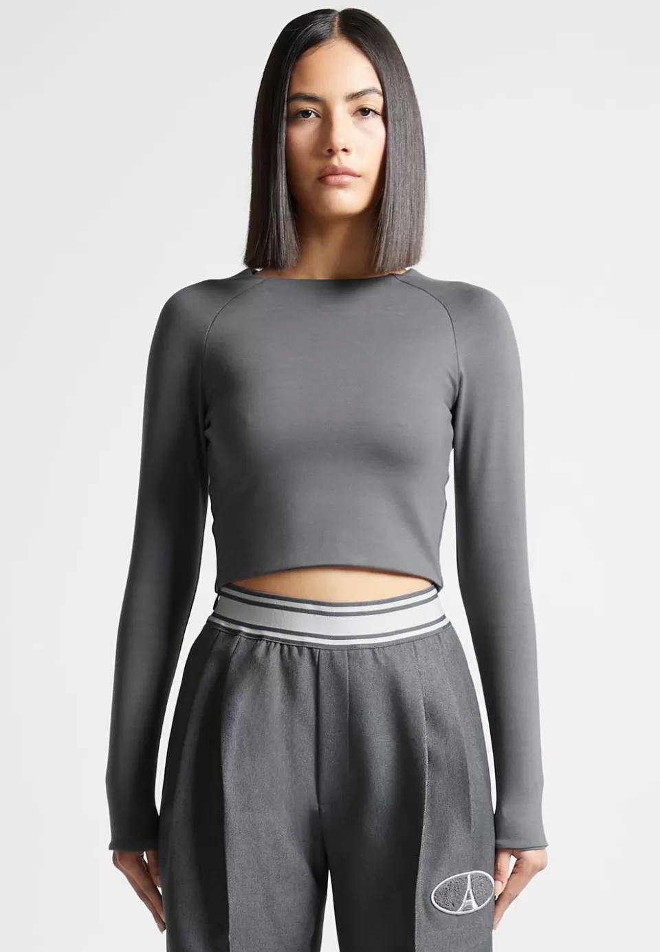 Manière De Voir Eternelle Long Sleeve Crop Top>Woman Tops & T Shirts