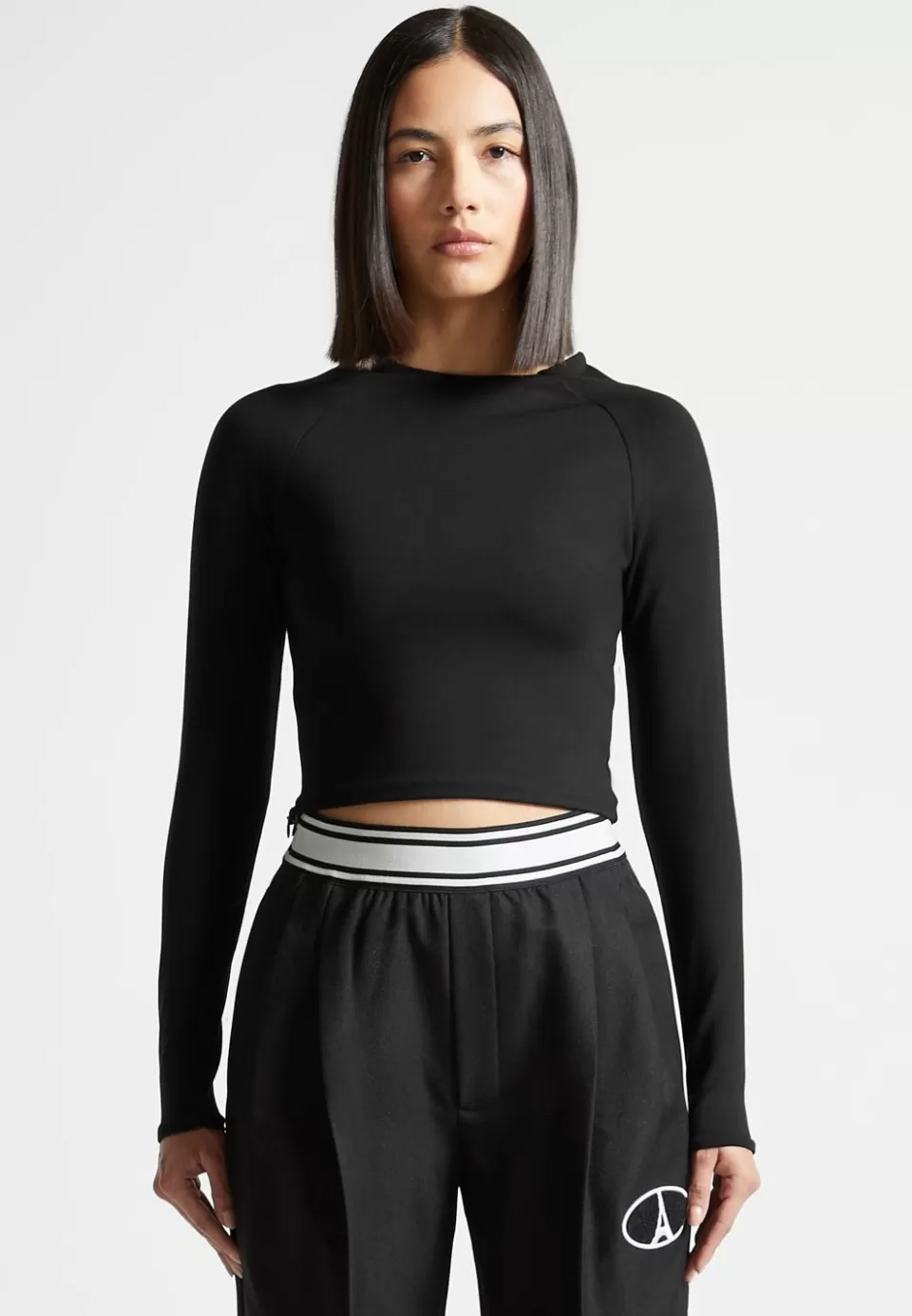 Manière De Voir Eternelle Long Sleeve Crop Top>Woman Tops & T Shirts