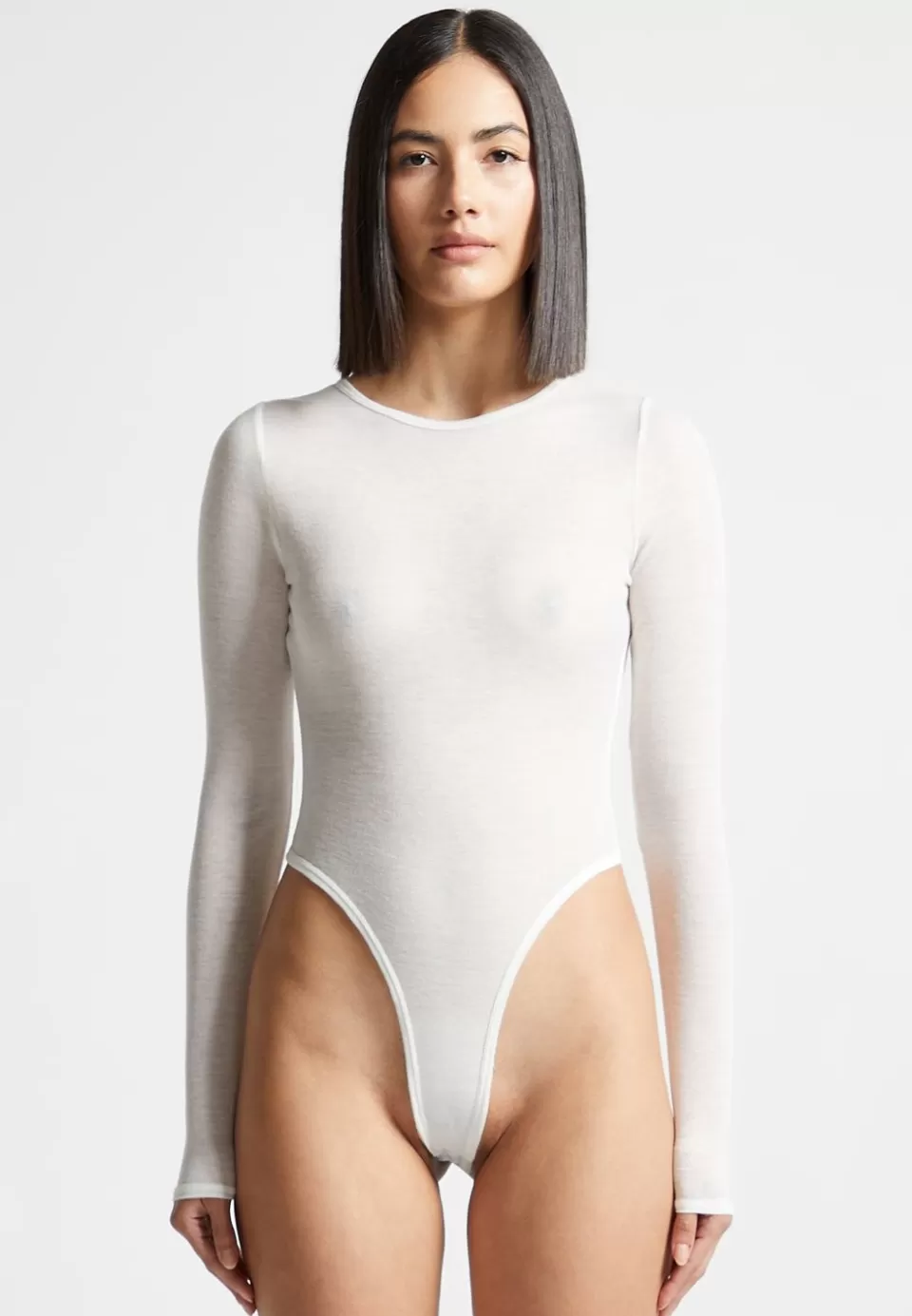 Manière De Voir Eternelle Sheer Long Sleeve Bodysuit>Woman Bodysuits