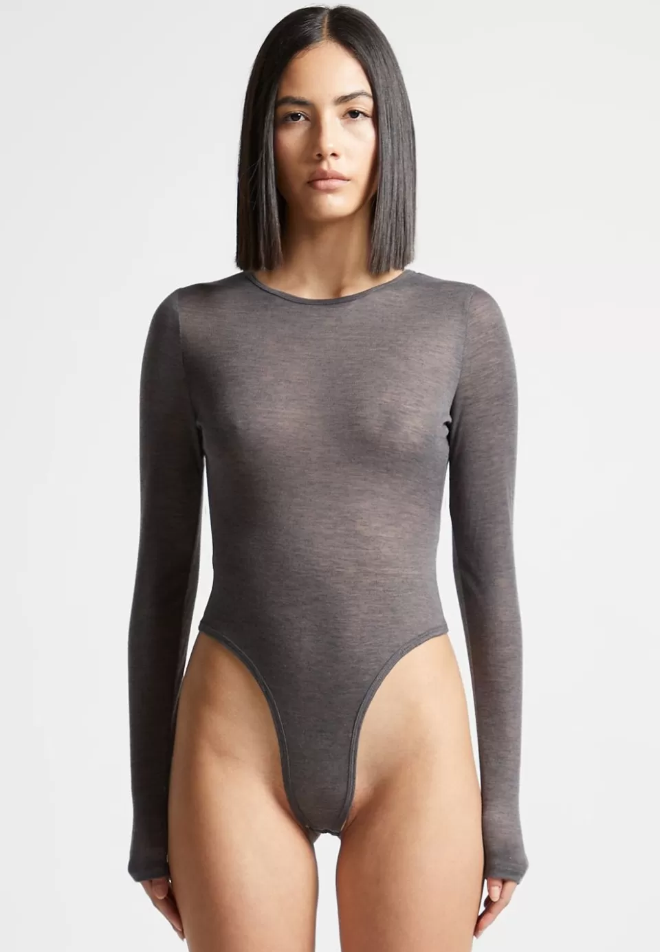 Manière De Voir Eternelle Sheer Long Sleeve Bodysuit>Woman Bodysuits