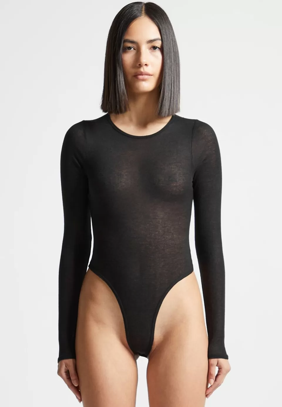 Manière De Voir Eternelle Sheer Long Sleeve Bodysuit>Woman Bodysuits