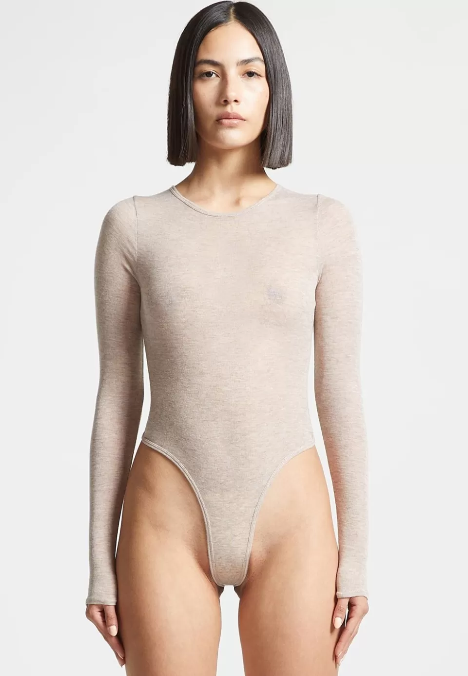 Manière De Voir Eternelle Sheer Long Sleeve Bodysuit>Woman Bodysuits