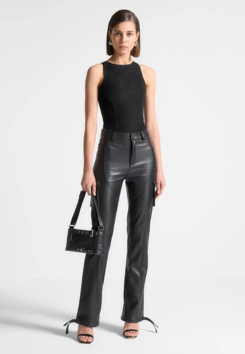 Manière De Voir Eternelle Vegan Suede Racer Neck Bodysuit>Woman Bodysuits
