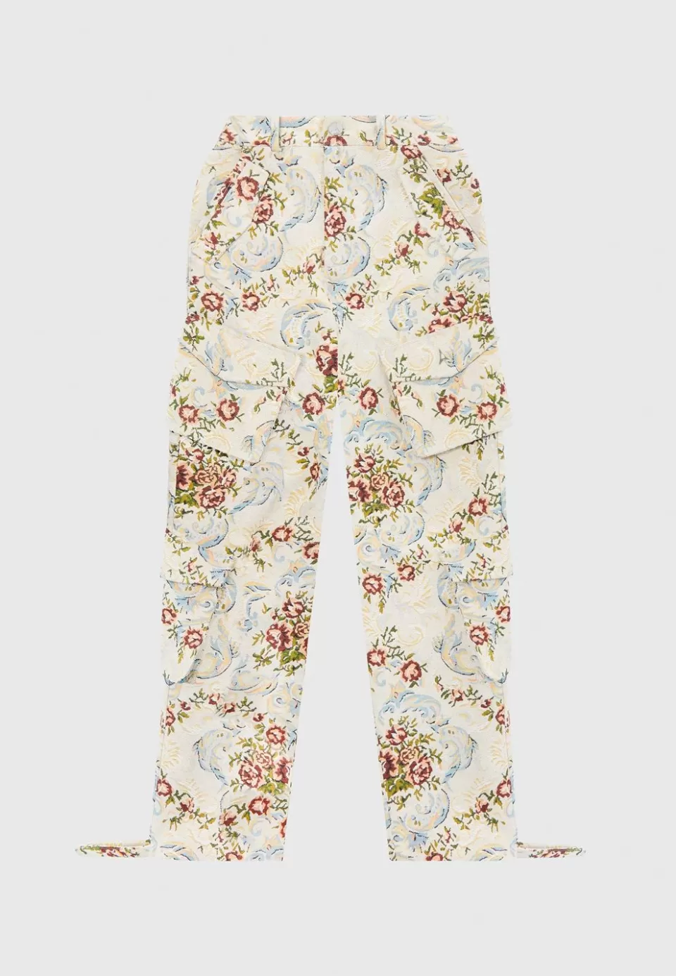 Manière De Voir Floral Jacquard High Waisted Cargo Pants>Woman Cargo Pants & Joggers