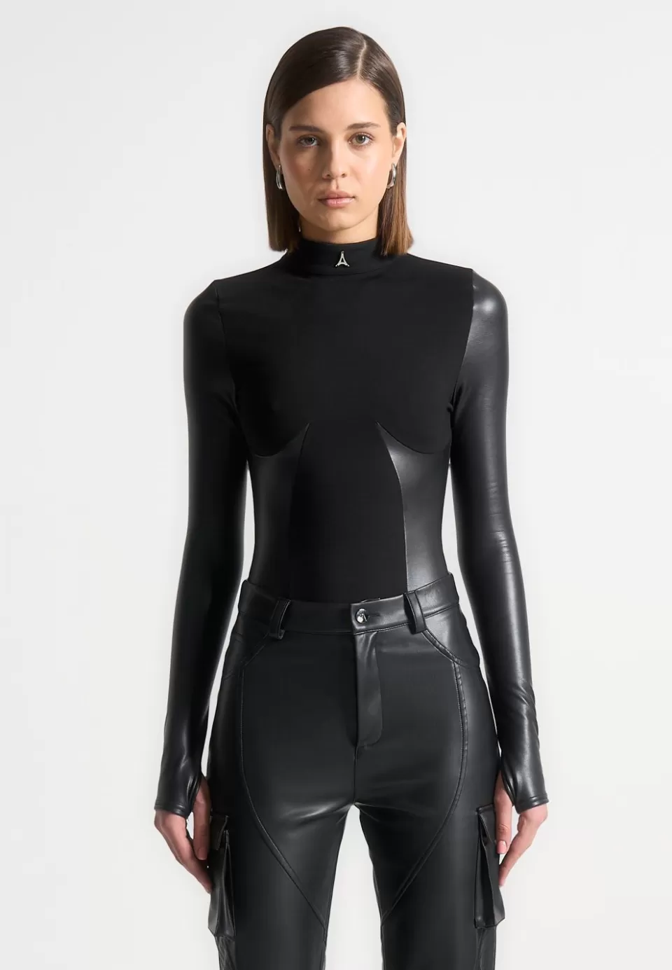 Manière De Voir High Neck Long Sleeve Bodysuit>Woman Bodysuits