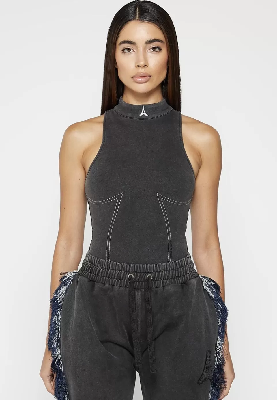 Manière De Voir High Neck Racer Bodysuit>Woman Bodysuits