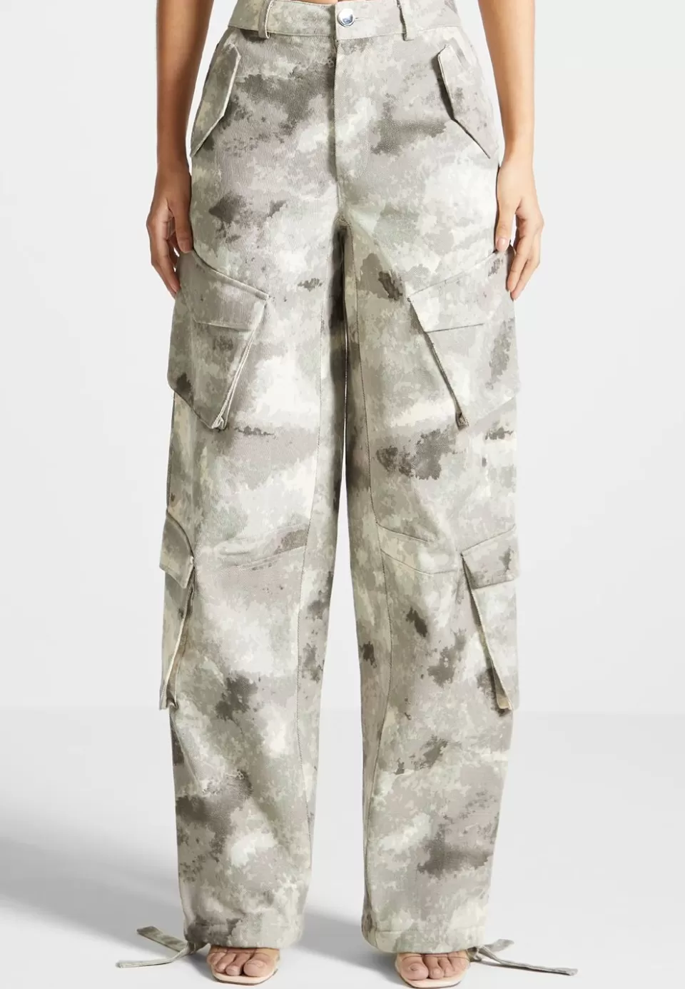 Manière De Voir High Waisted Camo Cargo Pants>Woman Cargo Pants & Joggers