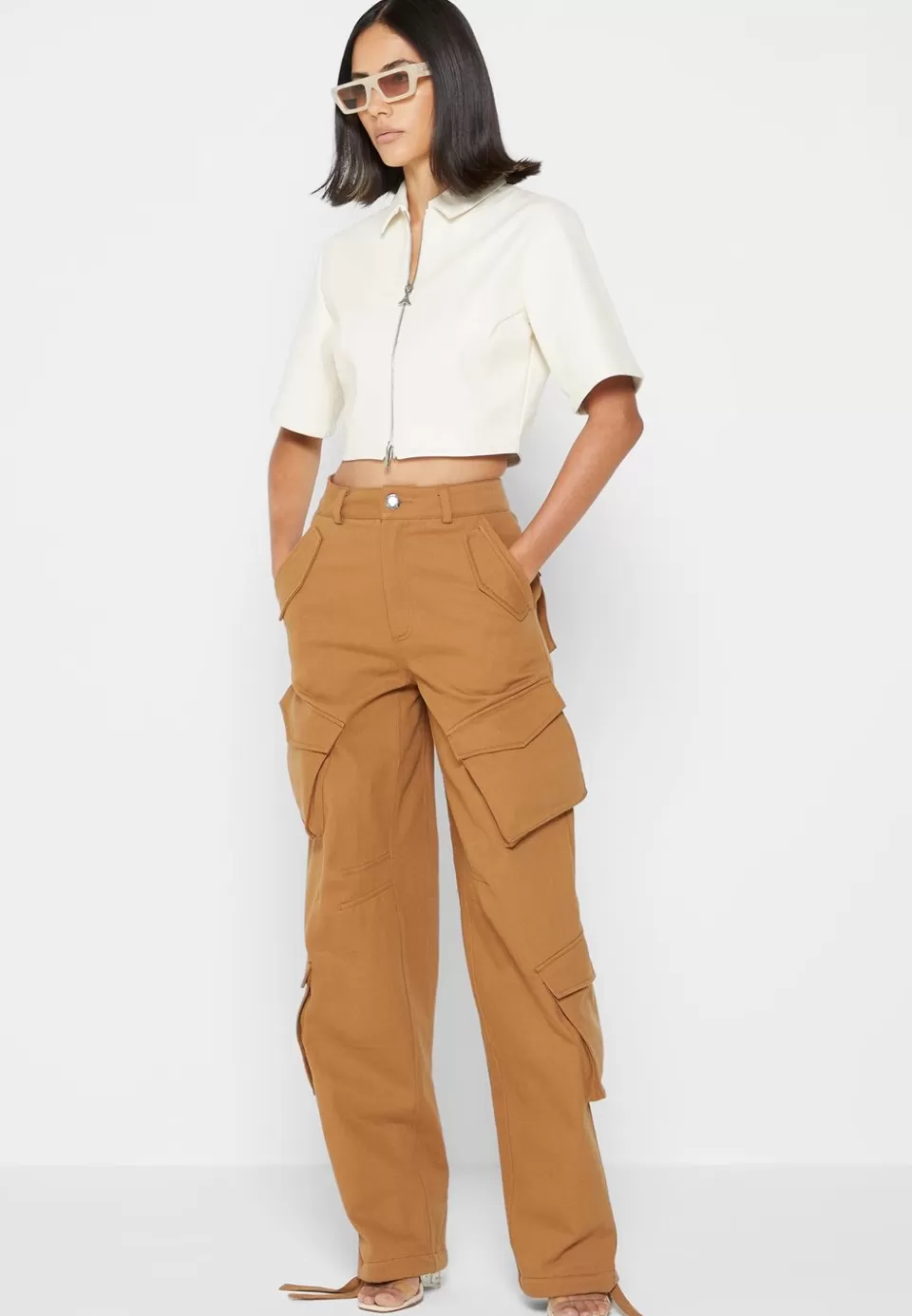 Manière De Voir High Waisted Cargo Pants>Woman Cargo Pants & Joggers
