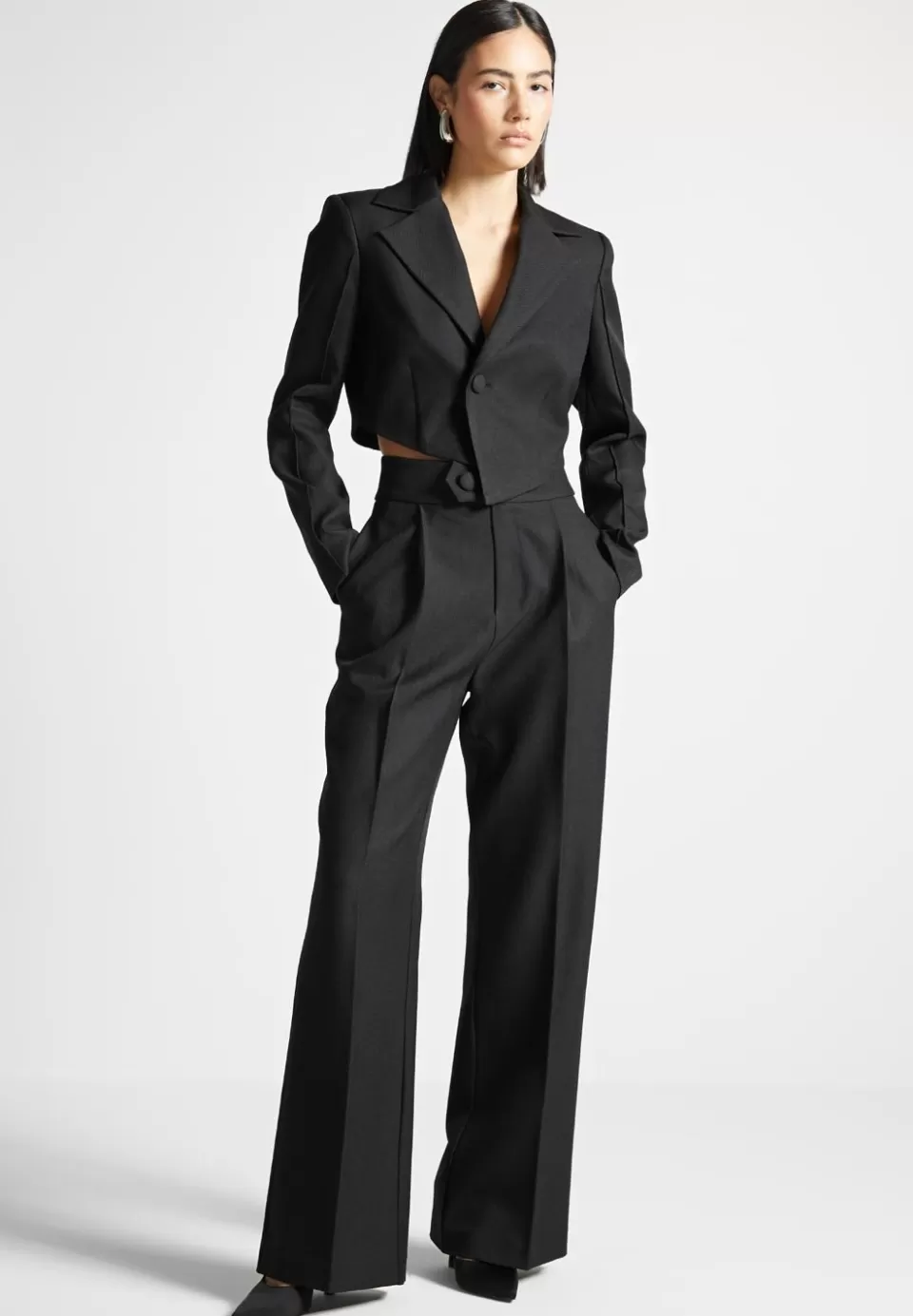Manière De Voir High Waisted Tailored Trousers>Woman Matching Sets