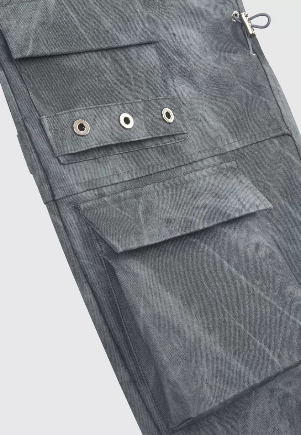 Manière De Voir High Waisted Vintage Marble Leather Cargo Pants - Washed>Woman Matching Sets