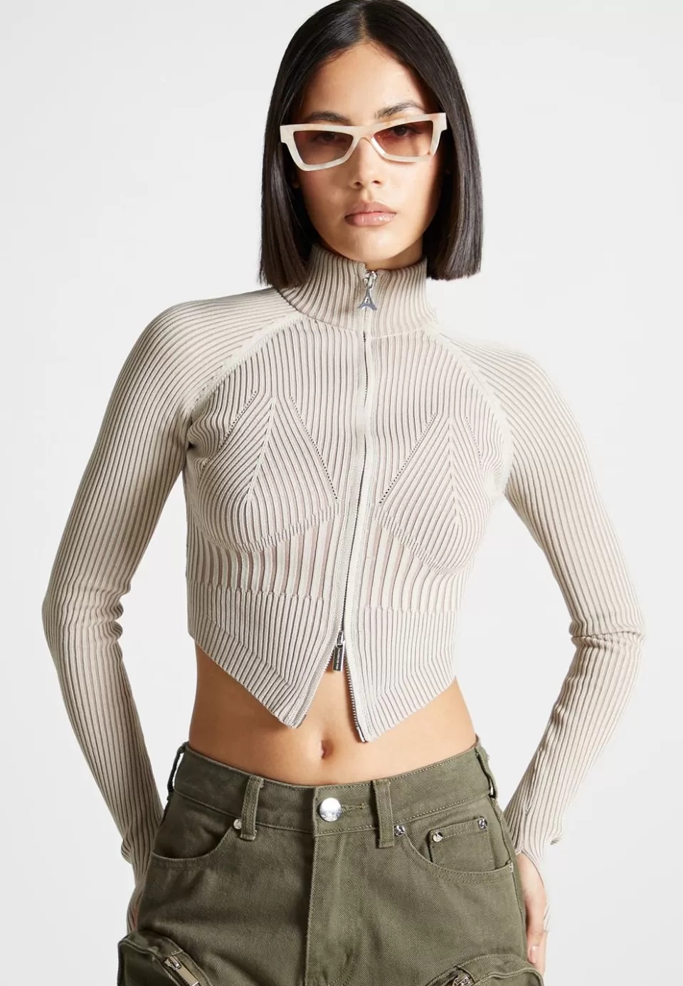 Manière De Voir Knitted Backless Corset Top>Woman Tops & T Shirts