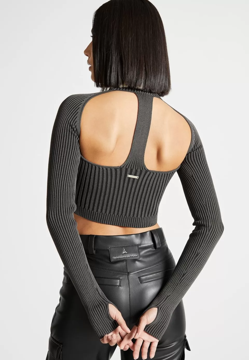 Manière De Voir Knitted Backless Corset Top>Woman Tops & T Shirts