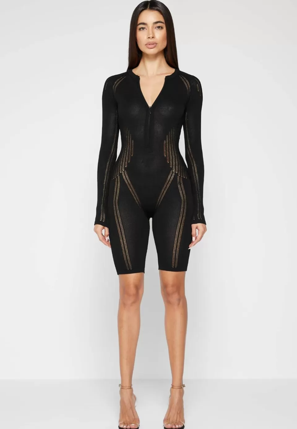 Manière De Voir Knitted Contour Playsuit>Woman Jumpsuits & Playsuits