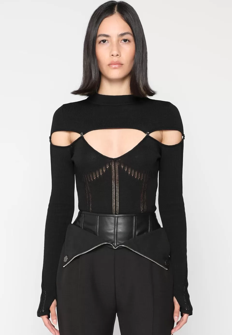 Manière De Voir Knitted Cut Out Bodysuit>Woman Bodysuits