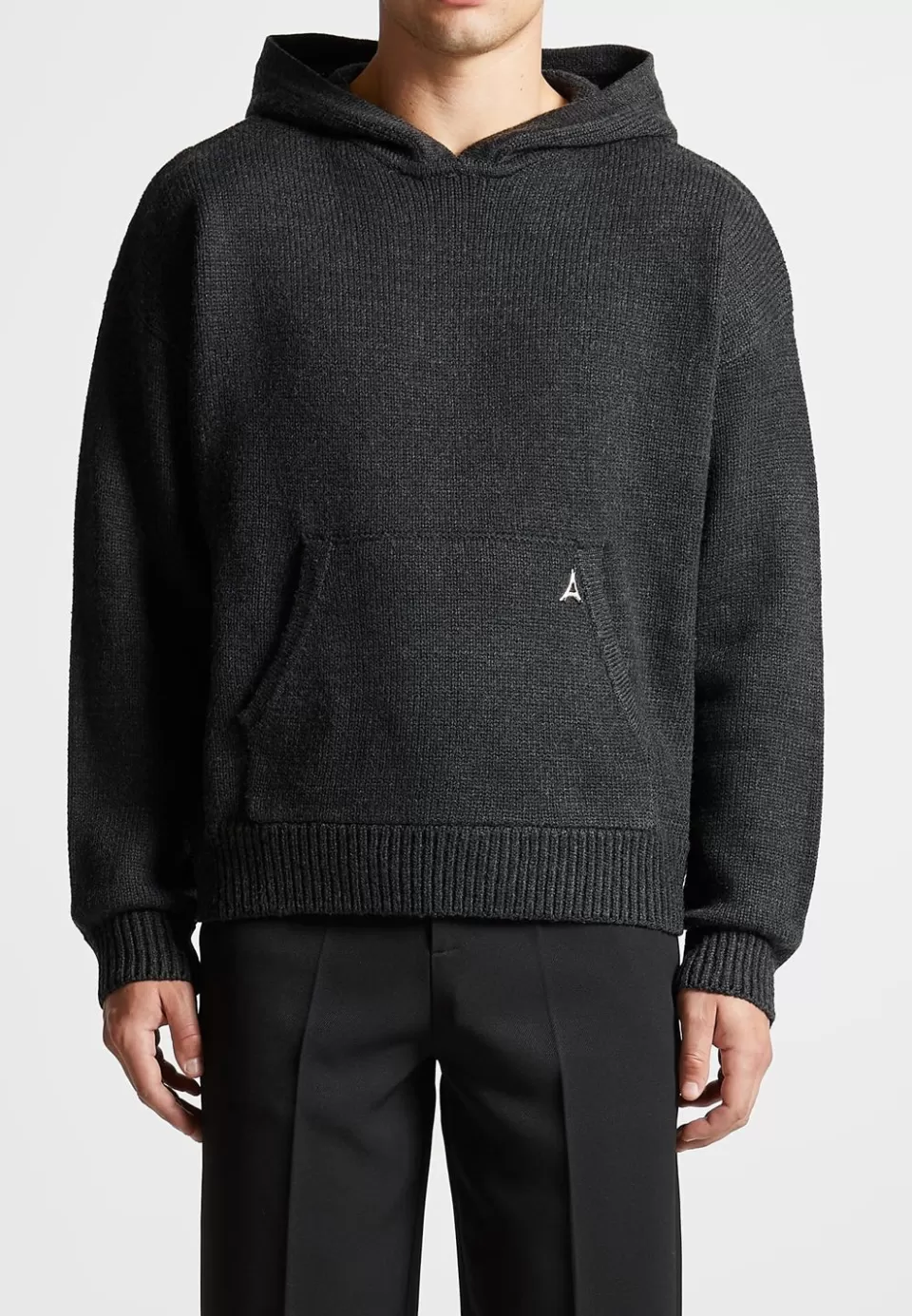 Manière De Voir Knitted Hoodie Marl>Man Knitwear