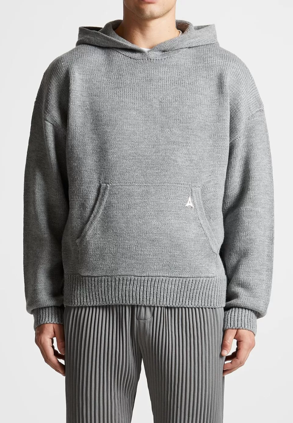 Manière De Voir Knitted Hoodie Marl>Man Knitwear