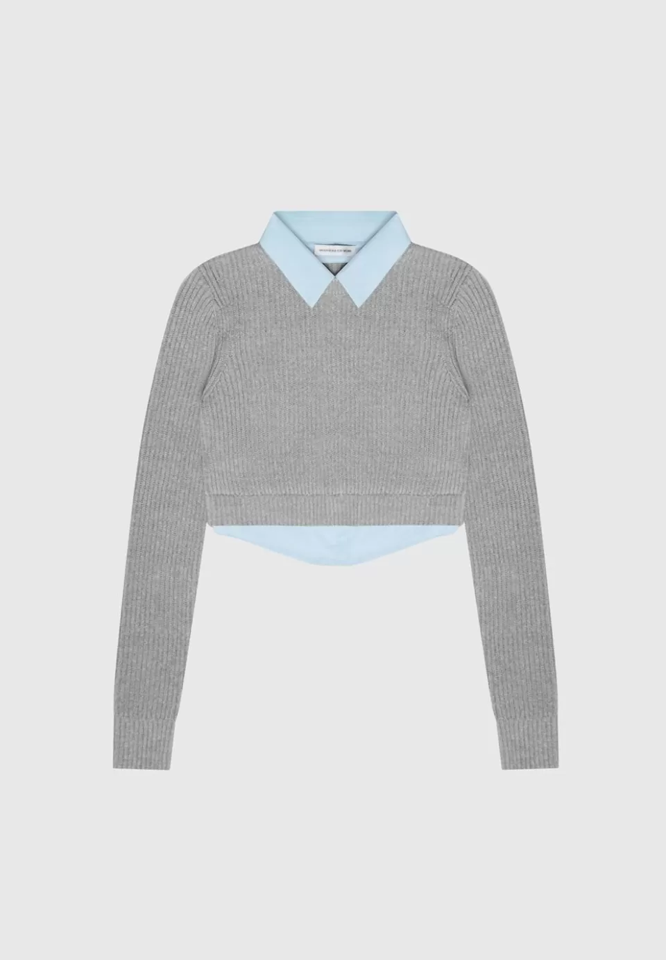 Manière De Voir Knitted Jumper With Shirt Detail>Woman Jumpers & Hoodies