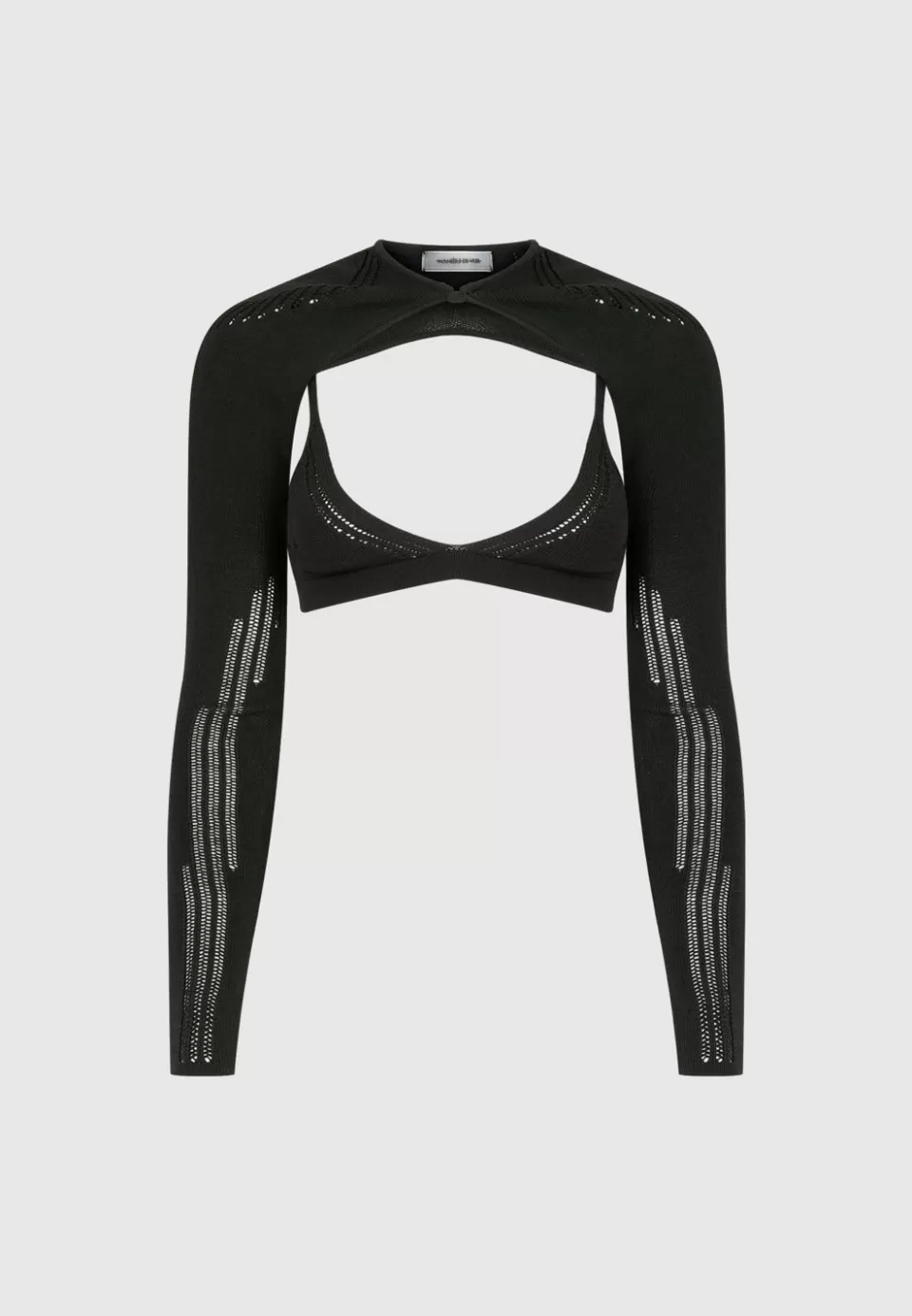 Manière De Voir Knitted Sleeve Overlay With Bralette>Woman Tops & T Shirts