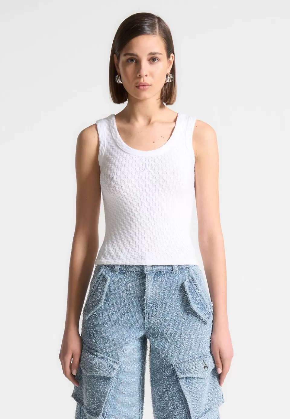 Manière De Voir Limited Edition Eiffel Knitted Tank Top>Woman Knitwear