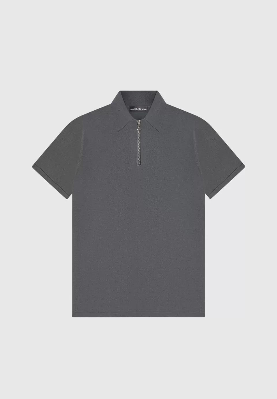Manière De Voir Luxe Polo Top With Zip>Man Polo Tops