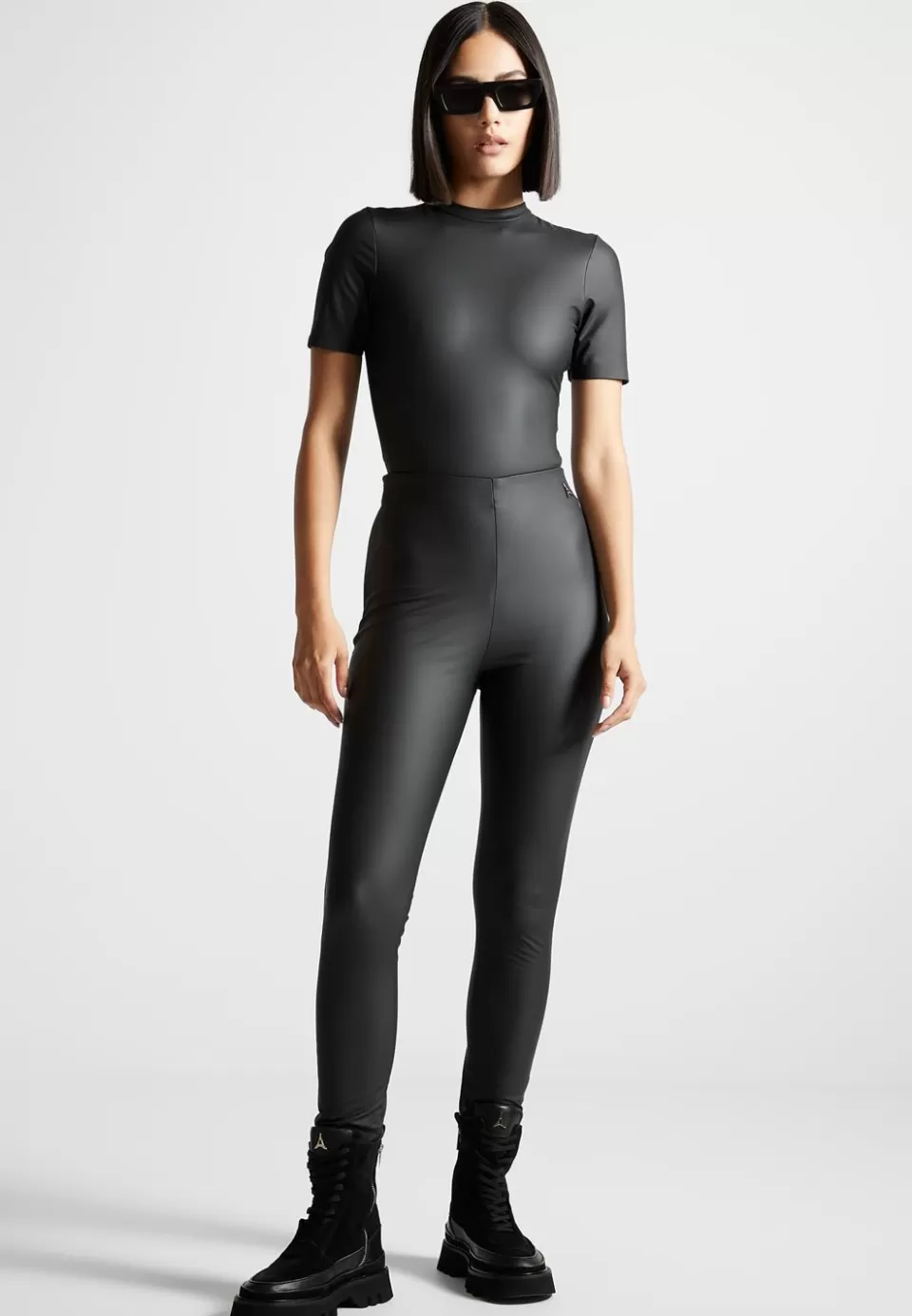 Manière De Voir Matte Vegan Leather Leggings>Woman Leggings
