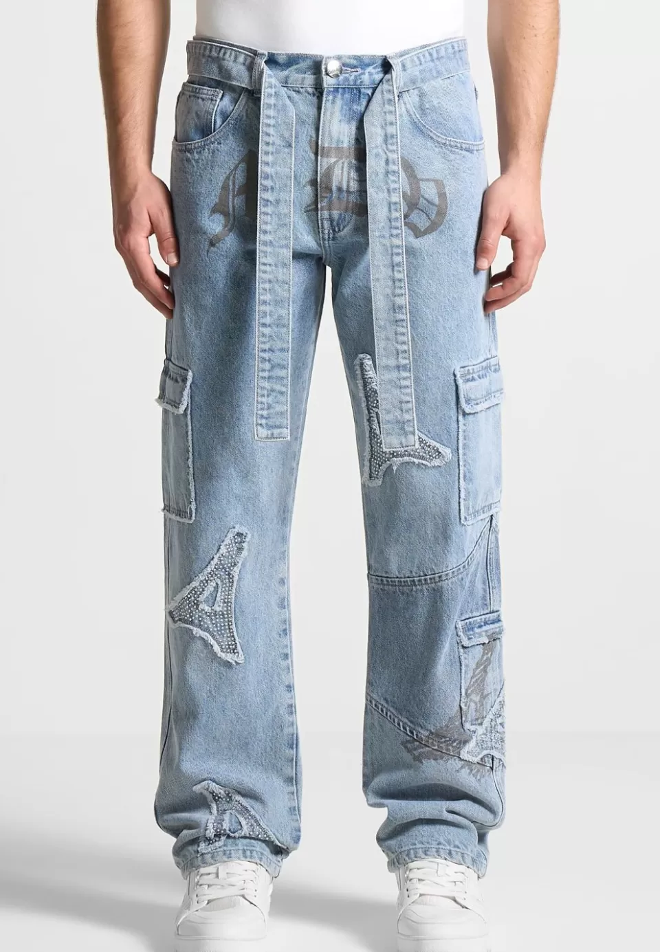 Manière De Voir Mdv Rhinestone Eiffel Patch Jeans>Man Jeans