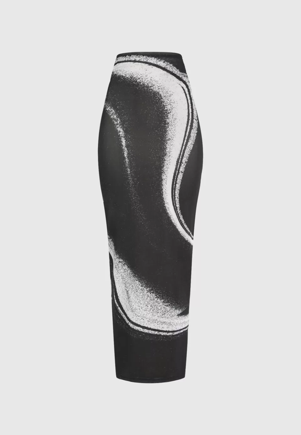 Manière De Voir Mesh Printed Maxi Skirt - Black>Woman Skirts