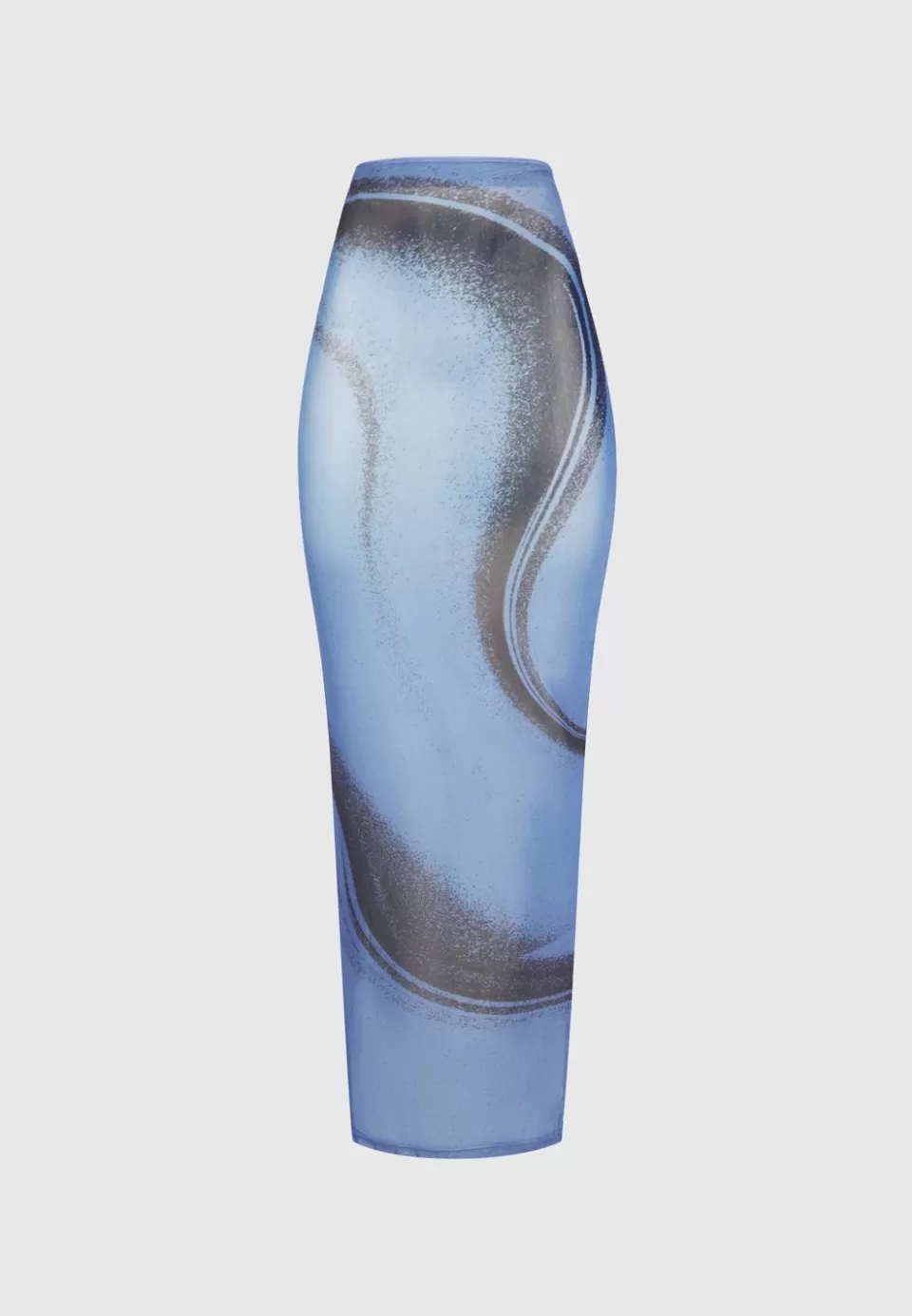 Manière De Voir Mesh Printed Maxi Skirt - Blue>Woman Matching Sets