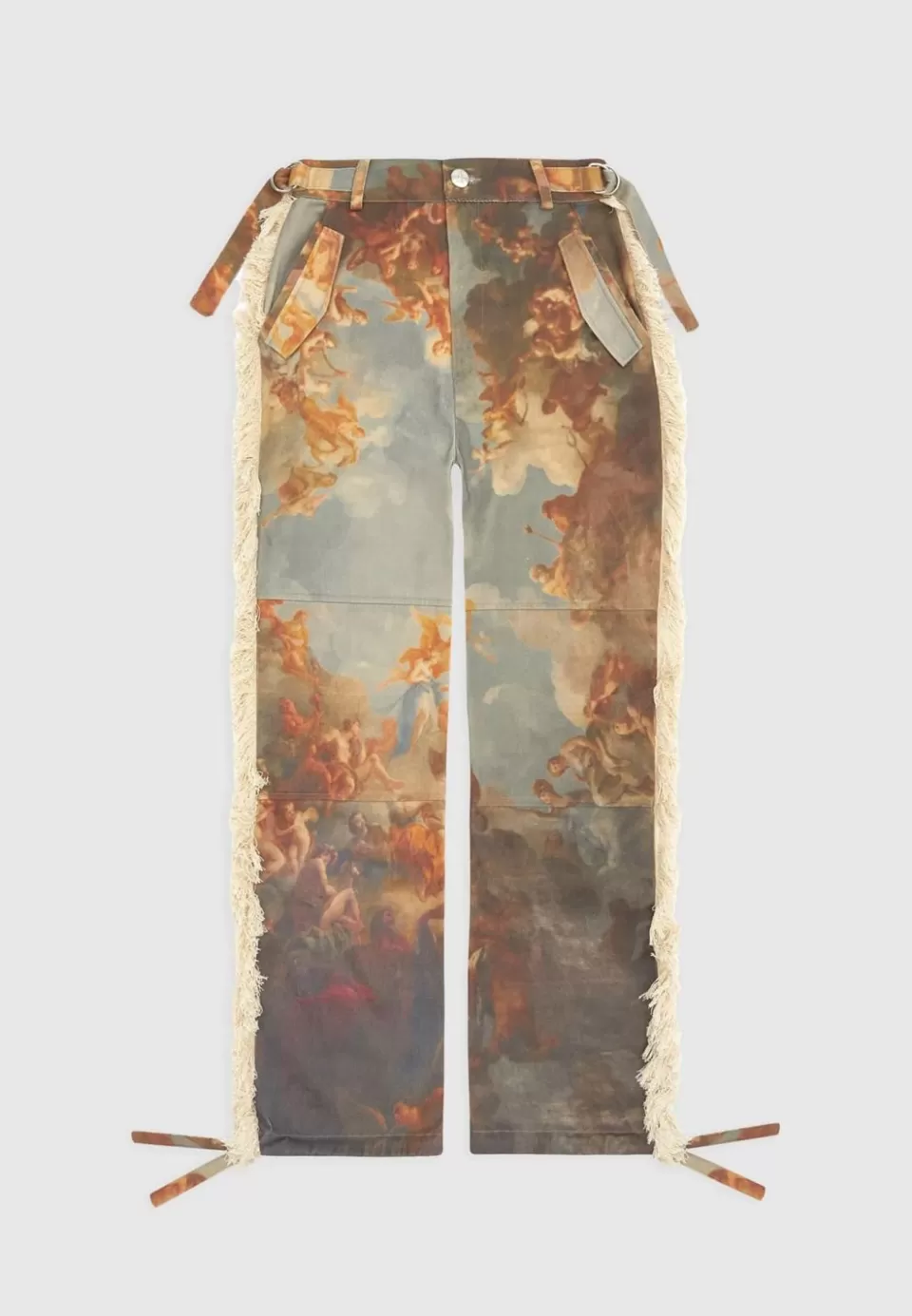 Manière De Voir Mid Rise Art Cargo Pants With Tassels>Woman Cargo Pants & Joggers