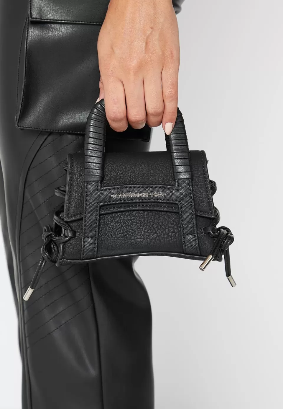 Manière De Voir Miniature Caged Vegan Leather Lace Up Bag>Woman Bags