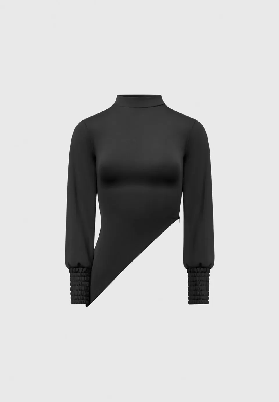 Manière De Voir Mock Neck Asymmetric Top>Woman Tops & T Shirts