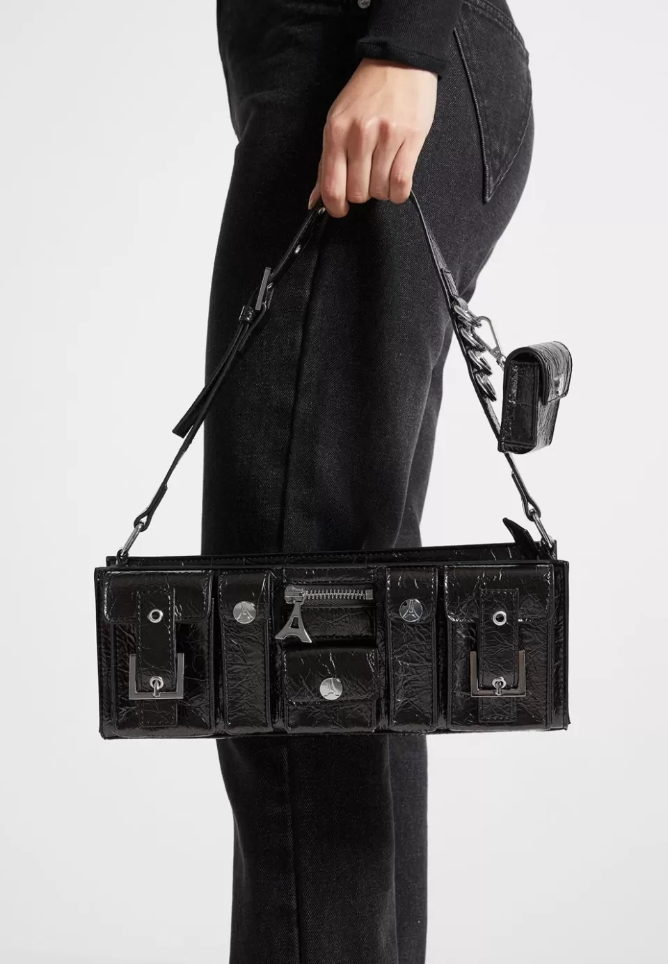 Manière De Voir Multi Cargo Pocket Bag Chrome>Woman Bags