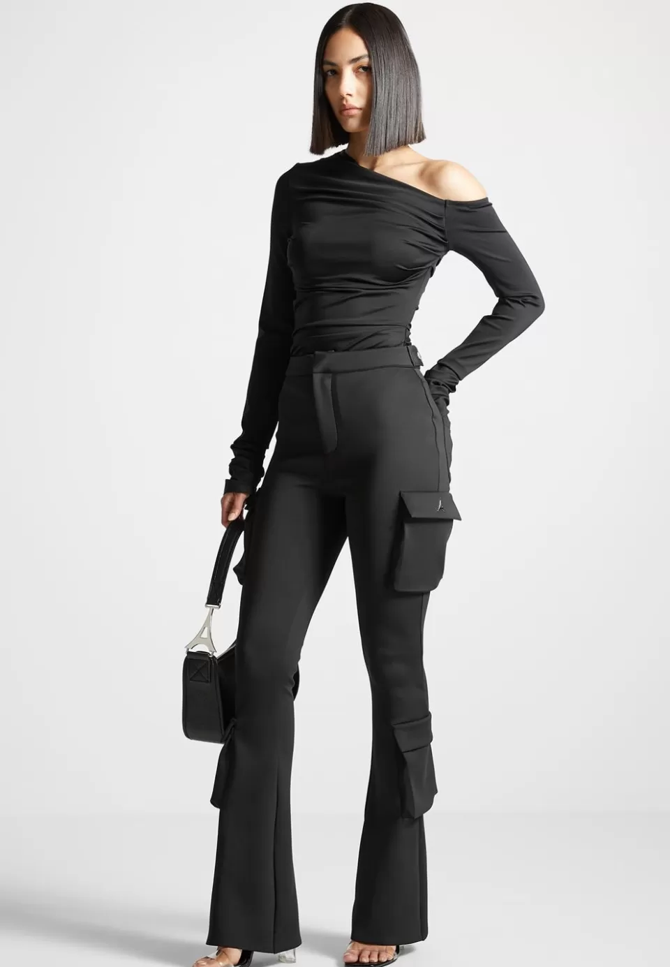 Manière De Voir Neoprene Cargo Fit And Flare Leggings>Woman Leggings