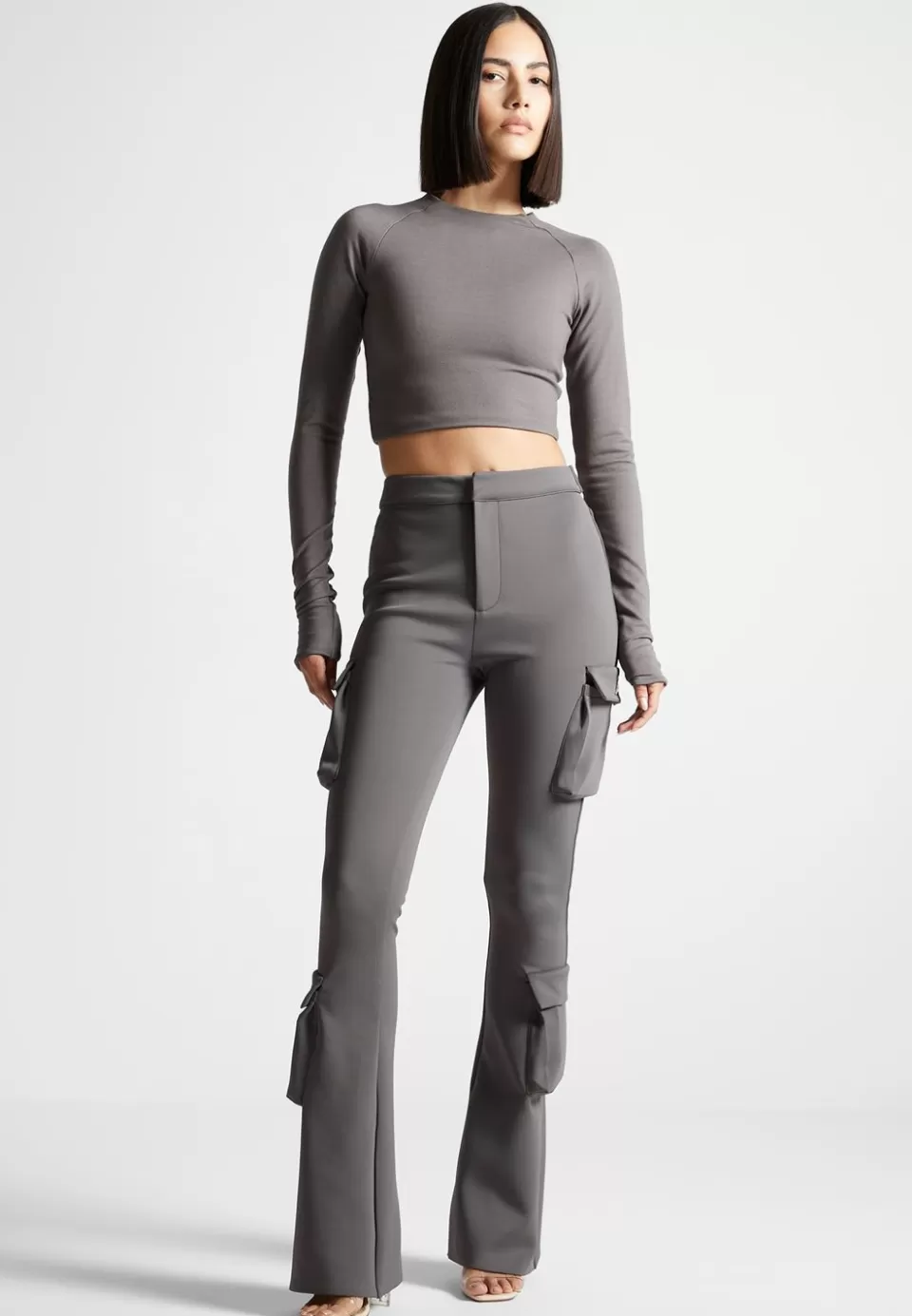 Manière De Voir Neoprene Cargo Fit And Flare Leggings>Woman Leggings