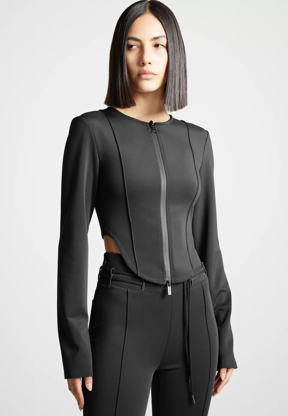 Manière De Voir Neoprene Corset Jacket>Woman Tops & T Shirts